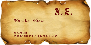 Móritz Róza névjegykártya