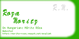 roza moritz business card